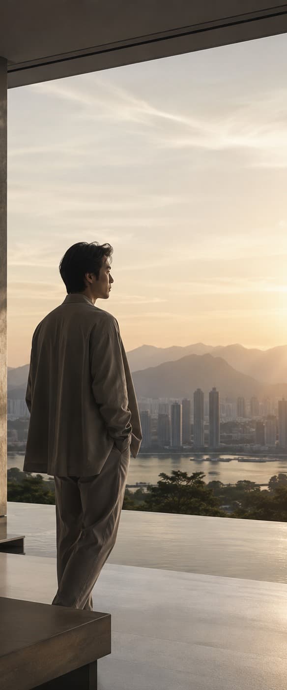 清晨光線中的寧靜狀態